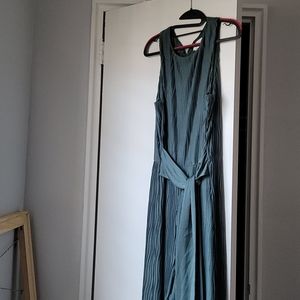 Green pleated jumsuit